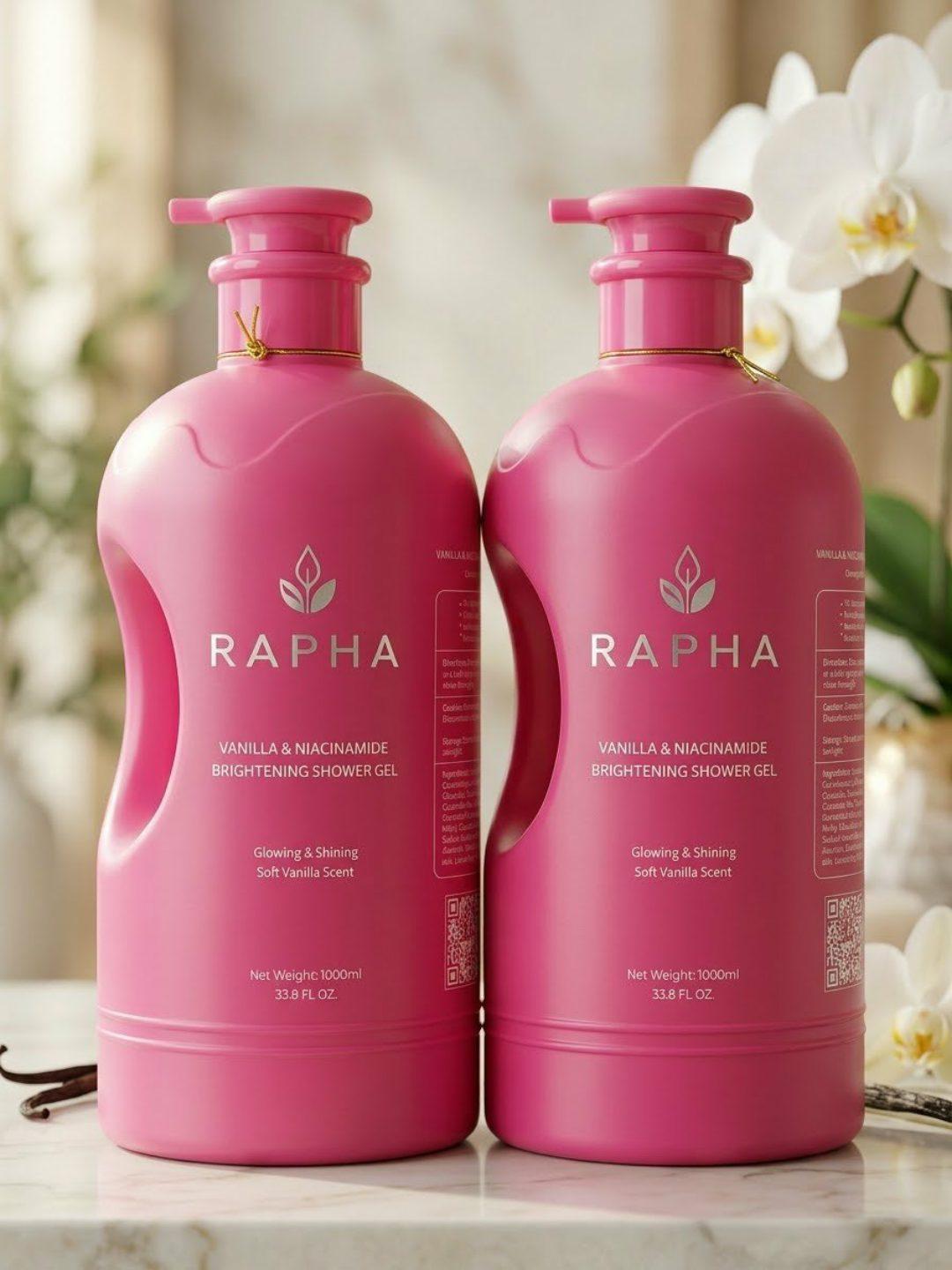 RAPHA VANILLA & NIACINAMIDE BRIGHTENING SHOWER GEL